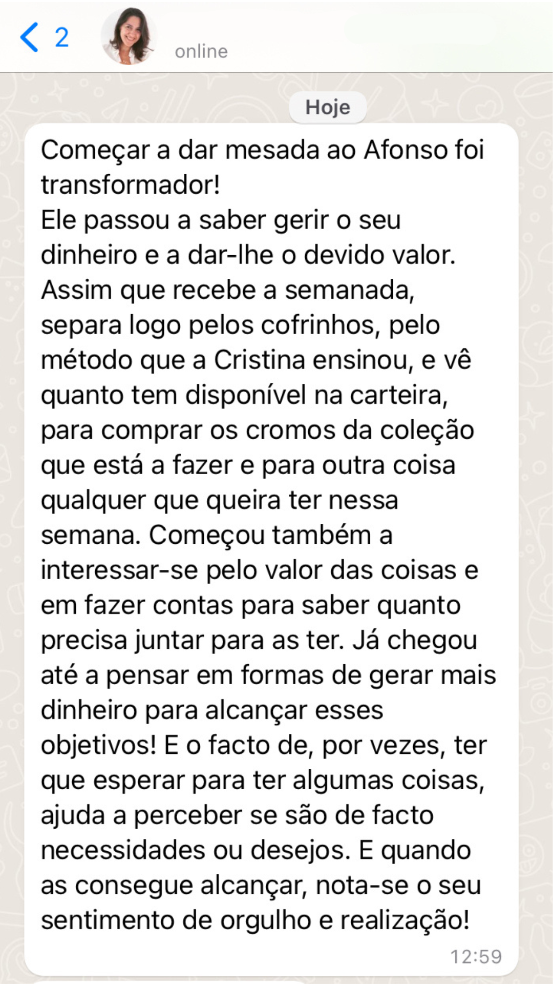 Depoimento — Mãe do Afonso